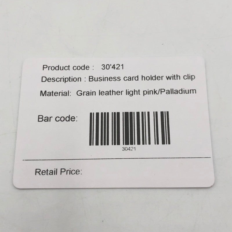 【中古品】【レディース】 BVLGARI ブルガリ BUSINSS CARD HOLDER WITH CLIP 30421 ビジネス カードホルダー ウィズ クリップ カードケース 名刺入れ 財布 服飾雑貨 181-250806-KS-32-tei カラー：light pink 万代Net店