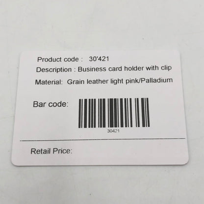 【中古品】【レディース】 BVLGARI ブルガリ BUSINSS CARD HOLDER WITH CLIP 30421 ビジネス カードホルダー ウィズ クリップ カードケース 名刺入れ 財布 服飾雑貨 181-250806-KS-32-tei カラー：light pink 万代Net店