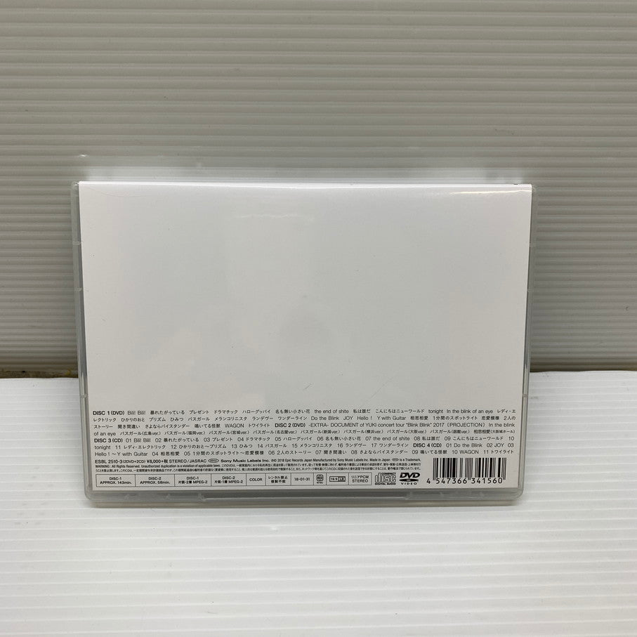 【中古品】 DVD YUKI concert tour Blink Blink 2017.07.09 大阪城ホール 初回生産限定盤 2枚組CD付 010-251123-AS-19-min 万代Net店