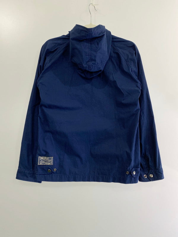 【中古品】【レディース】 Polo by Ralph Lauren ポロバイラルフローレン 紺タグ 90S JACKET ビッグポニー刺繍ジップフーディージャケット アウター 170-240725-ks-12-min サイズ：L カラー：ネイビー 万代Net店