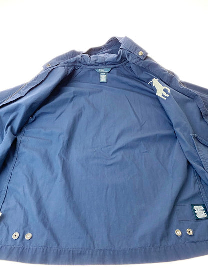 【中古品】【レディース】 Polo by Ralph Lauren ポロバイラルフローレン 紺タグ 90S JACKET ビッグポニー刺繍ジップフーディージャケット アウター 170-240725-ks-12-min サイズ：L カラー：ネイビー 万代Net店