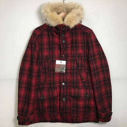 【中古品】【メンズ】 WOOLRICH ウールリッチ WOCPS1520 JOHN RICH&BROS HERITAGE FIELD PARK チェック ジャケット コート アウター 古着 144-250516-mh-03-fuz サイズ：M カラー：レッド 万代Net店