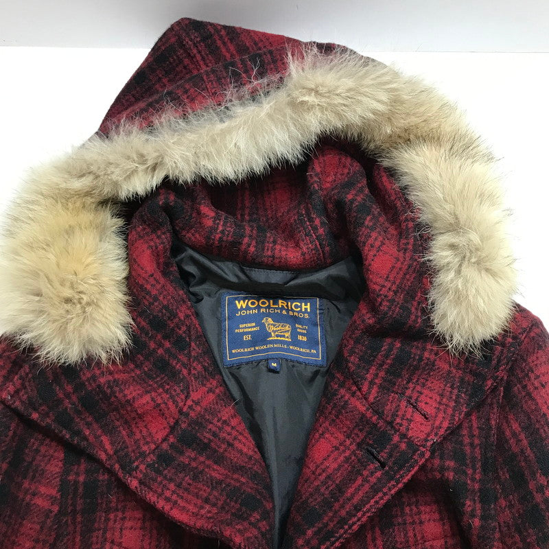 【中古品】【メンズ】 WOOLRICH ウールリッチ WOCPS1520 JOHN RICH&BROS HERITAGE FIELD PARK チェック ジャケット コート アウター 古着 144-250516-mh-03-fuz サイズ：M カラー：レッド 万代Net店
