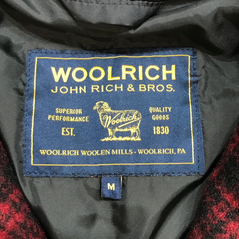 【中古品】【メンズ】 WOOLRICH ウールリッチ WOCPS1520 JOHN RICH&BROS HERITAGE FIELD PARK チェック ジャケット コート アウター 古着 144-250516-mh-03-fuz サイズ：M カラー：レッド 万代Net店