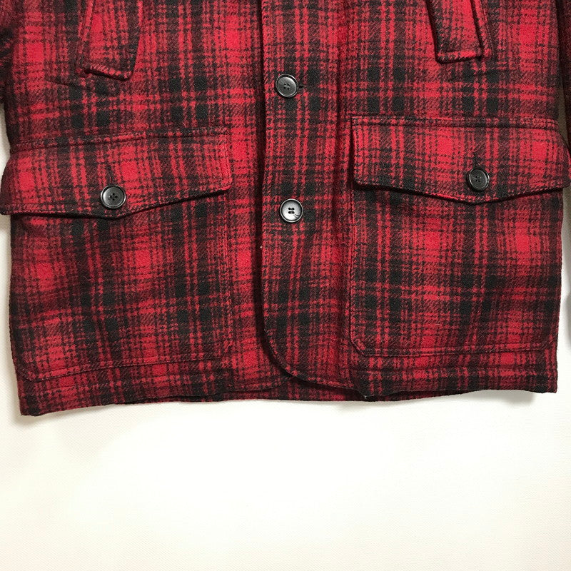 【中古品】【メンズ】 WOOLRICH ウールリッチ WOCPS1520 JOHN RICH&BROS HERITAGE FIELD PARK チェック ジャケット コート アウター 古着 144-250516-mh-03-fuz サイズ：M カラー：レッド 万代Net店