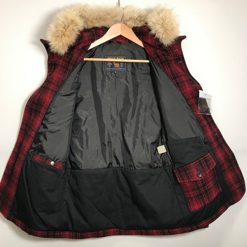 【中古品】【メンズ】 WOOLRICH ウールリッチ WOCPS1520 JOHN RICH&BROS HERITAGE FIELD PARK チェック ジャケット コート アウター 古着 144-250516-mh-03-fuz サイズ：M カラー：レッド 万代Net店