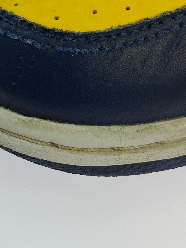 【中古品】【キッズ】 NIKE ナイキ DUNK LOW (PS) MICHIGAN CW1588-700 PSダンク ロー ミシガン (キッズ) 子供用スニーカー 靴 ローカット 173-241124-em-08-min サイズ：21.5cm カラー：イエロー/ネイビー 万代Net店