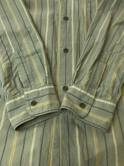 【中古品】【メンズ】 Nigel Cabourn ナイジェルケーボン 8046-00-10013 23SS CC22 DETACHABLE COLLAR SHIRT STRIPE 長袖シャツ トップス 141-241005-ks-10-min サイズ：46 万代Net店