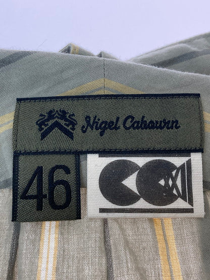 【中古品】【メンズ】 Nigel Cabourn ナイジェルケーボン 8046-00-10013 23SS CC22 DETACHABLE COLLAR SHIRT STRIPE 長袖シャツ トップス 141-241005-ks-10-min サイズ：46 万代Net店