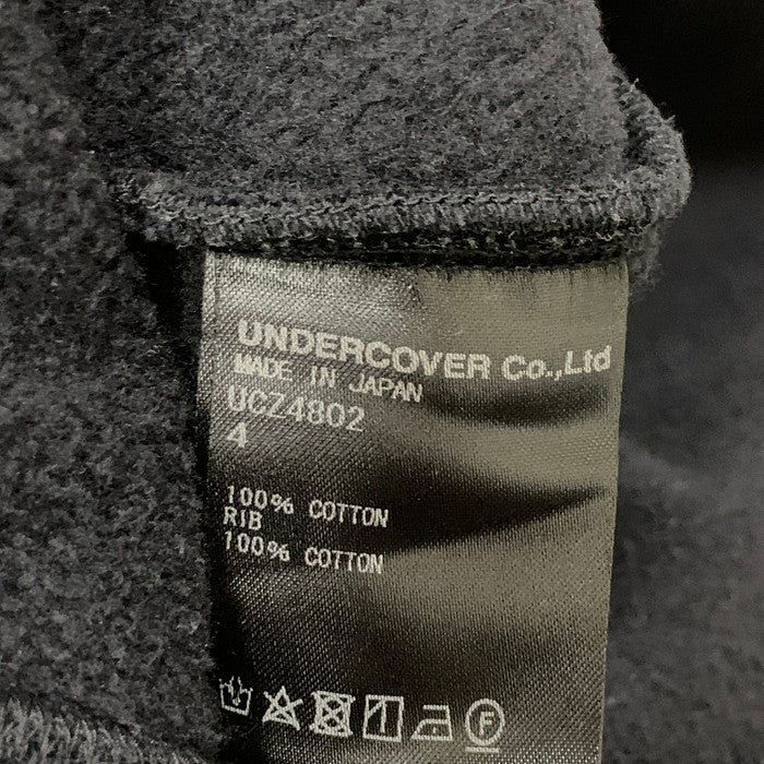 【中古品】【メンズ】 UNDERCOVER アンダーカバー UCZ4802 20AW 度詰裏毛キモノZIPパーカー ブランド 古着 140-250224-gm-03-fuz サイズ：4 カラー：ブラック 万代Net店