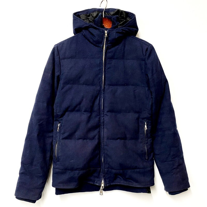 【中古品】【メンズ】 AKM エイケイエム DOUBLE ZIP DOWN JACKET ダブルジップダウンジャケット アウター 長袖 140-240824-ma-16-izu サイズ：M カラー：ネイビー 万代Net店