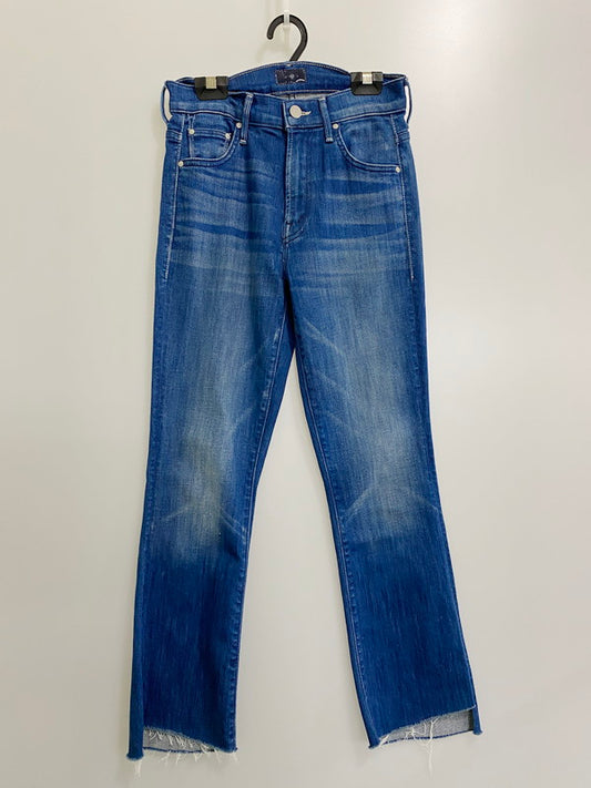 【中古品】【レディース】 mother マザー MUSE DE DEUXIEME CLASSE 21SS INSIDER CROP STEP FRAY ミューズデドゥーズィエムクラス インサイダー クロップ デニム パンツ ボトムス 171-240727-me-01-min カラー：インディゴ 万代Net店