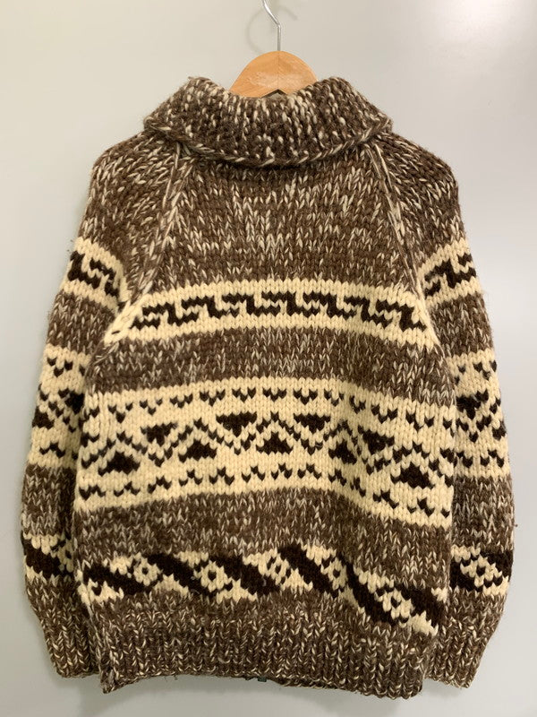 【中古品】【メンズ】  70S Cowichan Knit Jacket カウチン ニット ジャケット アウター 146-240225-cn-3-min サイズ：不明 カラー：ベージュ系 万代Net店