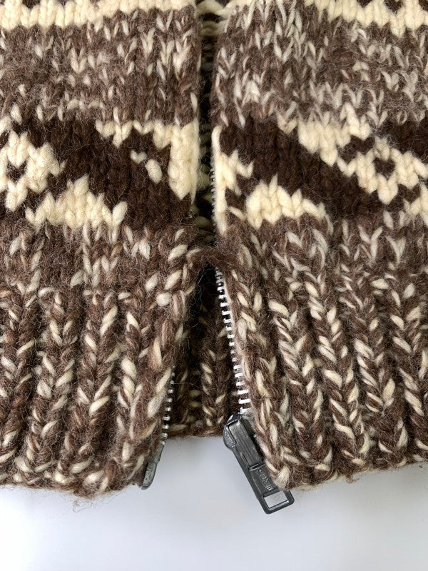 【中古品】【メンズ】  70S Cowichan Knit Jacket カウチン ニット ジャケット アウター 146-240225-cn-3-min サイズ：不明 カラー：ベージュ系 万代Net店