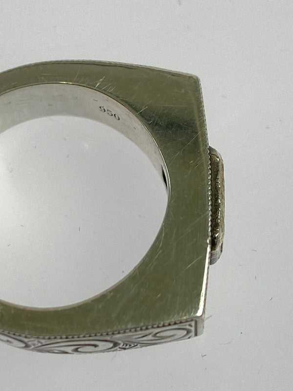 【中古品】【メンズ】  ANTIDOTE BUYERS CLUB ENGRAVED OCTAGON CUTSTONE RING RX-718 アンチドート バイヤーズ クラブ リング 指輪 192-240305-yn-05-min サイズ：日本サイズ実寸：約10号 カラー：シルバー 万代Net店