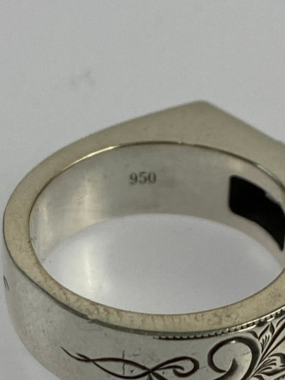 【中古品】【メンズ】  ANTIDOTE BUYERS CLUB ENGRAVED OCTAGON CUTSTONE RING RX-718 アンチドート バイヤーズ クラブ リング 指輪 192-240305-yn-05-min サイズ：日本サイズ実寸：約10号 カラー：シルバー 万代Net店