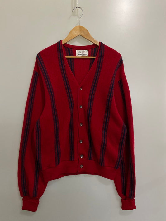 【中古品】【メンズ】 Arnold Palmer アーノルドパーマー ROBERT BRUCE 70S ALPACA WOOL CARDIGAN ロバートブルース アルパカウールカーディガン トップス 146-240302-ks-16-min サイズ：L カラー：レッド 万代Net店