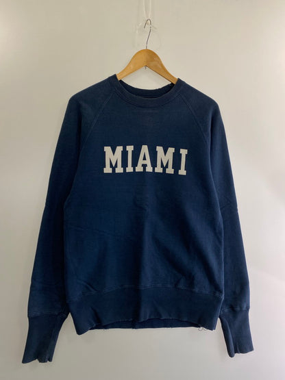 【現状渡し品】【メンズ】 TMT ティーエムティー CREW NECK VINTAGE SWEAT SHIRTS MIAMI ヴィンテージ スウェット トップス 140-240229-ks-01-min サイズ：M カラー：ブルー 万代Net店