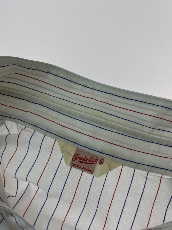 【中古品】【メンズ】 TENDERLOIN テンダーロイン T-STRIPE WORK SHIRT 長袖シャツ トップス 142-240229-ks-08-min サイズ：S カラー：ホワイト 万代Net店