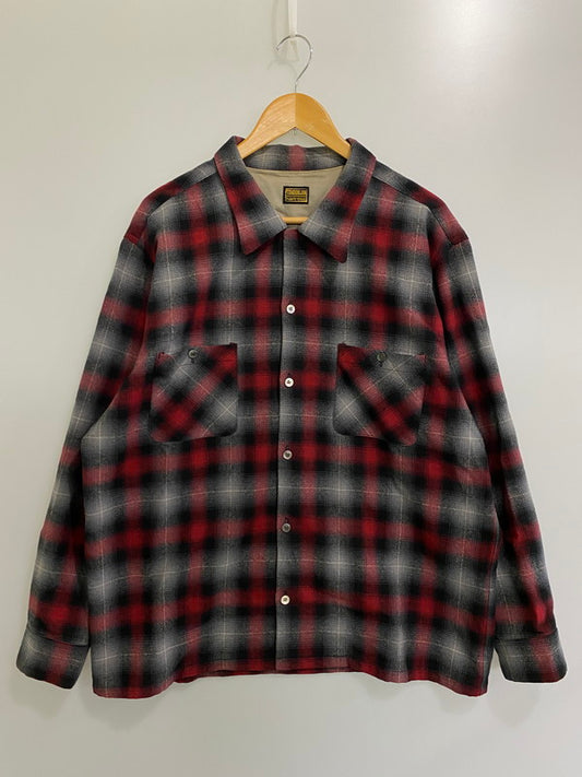 【中古品】【メンズ】 TENDERLOIN テンダーロイン 08AW T-WOOL SHT RED ウールシャツ 長袖シャツ トップス 142-240228-yn-11-min サイズ：XL カラー：レッド 万代Net店