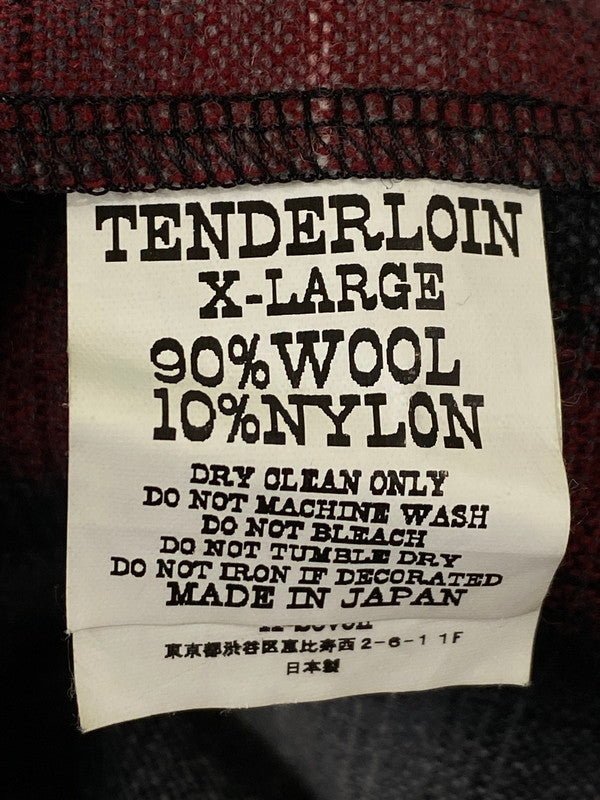 【中古品】【メンズ】 TENDERLOIN テンダーロイン 08AW T-WOOL SHT RED ウールシャツ 長袖シャツ トップス 142-240228-yn-11-min サイズ：XL カラー：レッド 万代Net店