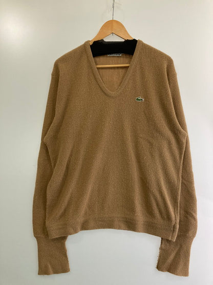 【中古品】【メンズ】 LACOSTE ラコステ IZOD LACOSTE V NECK SWEATER Vネックニットセーター トップス 146-240307-yn-08-min サイズ：XL カラー：ブラウン系 万代Net店