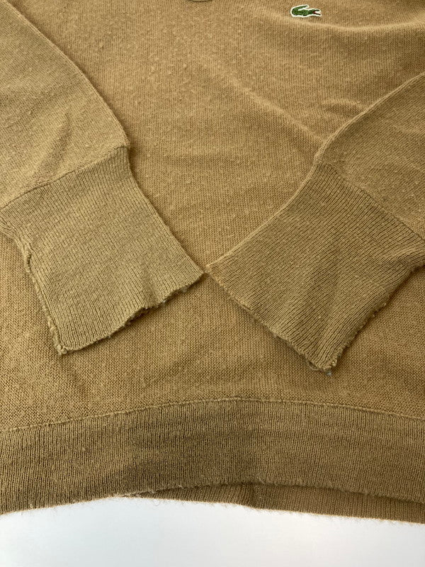 【中古品】【メンズ】 IZOD LACOSTE V NECK SWEATER Vネックニットセーター トップス 146-240307-yn-08-min サイズ：XL カラー：ブラウン系 万代Net店