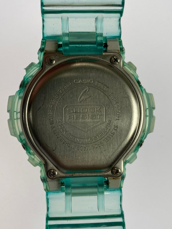 【中古品】【メンズ/レディース】 G-SHOCK ジーショック デジタル クォーツ腕時計 DW-6900PL-7JF 腕時計 時計 196-240321-jt-06-min カラー：スケルトングリーン 万代Net店