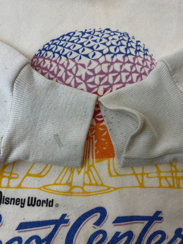 【中古品】【メンズ】  WALT DISNEY WORLD EPCOT CENTER SWEATSHIRT ウォルトディズニーワールド スウェットシャツ トレーナー トップス 146-240304-yn-12-min サイズ：L カラー：ホワイト 万代Net店