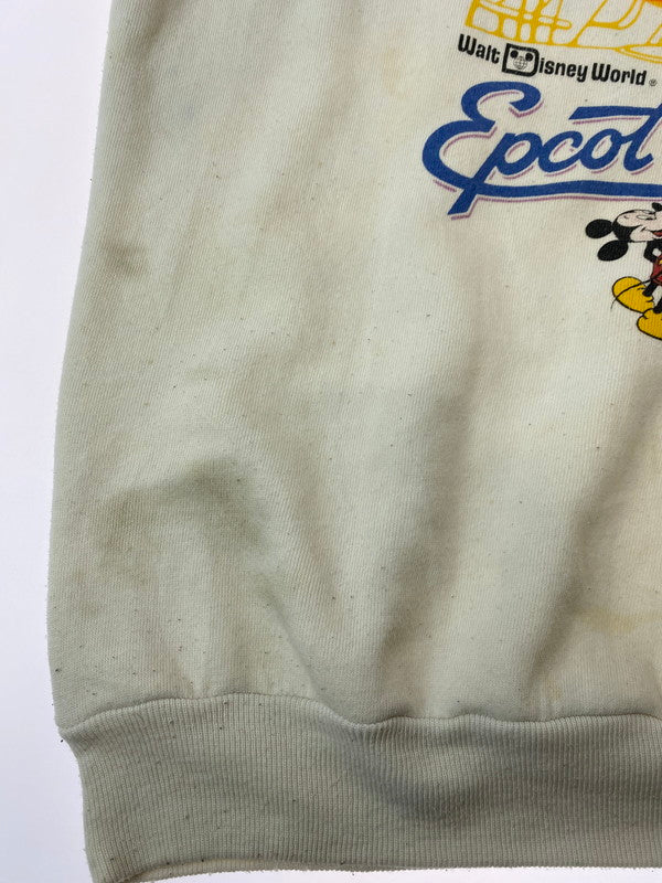 【中古品】【メンズ】  WALT DISNEY WORLD EPCOT CENTER SWEATSHIRT ウォルトディズニーワールド スウェットシャツ トレーナー トップス 146-240304-yn-12-min サイズ：L カラー：ホワイト 万代Net店