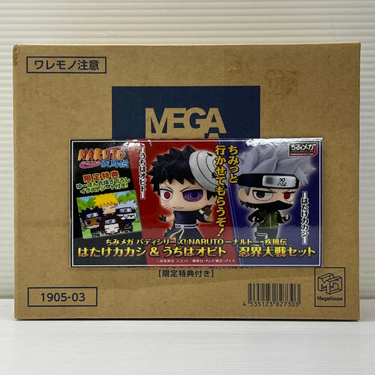 【中古美品】 メガハウス ちみメガ バディシリーズ はたけカカシ＆うちはオビト 忍界大戦セット フィギュア メガハウス 051-251209-em-06-min 万代Net店