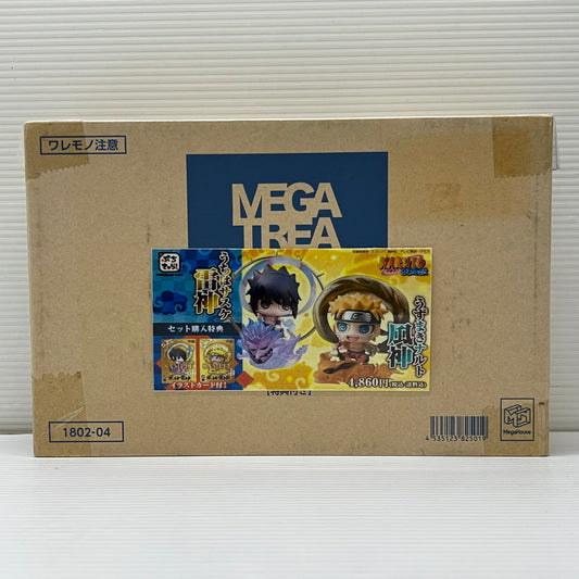 【中古美品】 ぷちきゃらランド NARUTO-ナルト- 疾風伝　風神雷神セット【特典付き】未開封 フィギュア メガハウス 051-251209-em-04-min 万代Net店