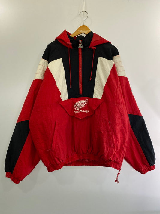 【中古品】【メンズ】 STARTER REDWINGS PULLOVER JACKET スターター プルオーバー ジャケット アウター 146-240304-yn-01-min サイズ：XL カラー：レッド 万代Net店