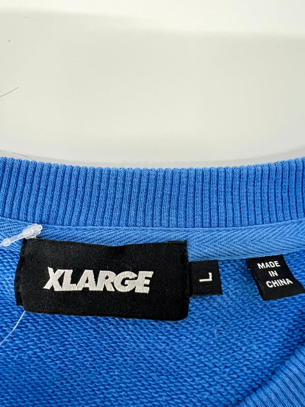 【中古品】【メンズ】 XLARGE エクストララージ RECORDS CREWNECK SWEATSHIRT 101231012003 レコーズ クルーネックスウェットシャツ トップス トレーナー 150-260830-kk-12-hon サイズ：L カラー：ブルー 万代Net店