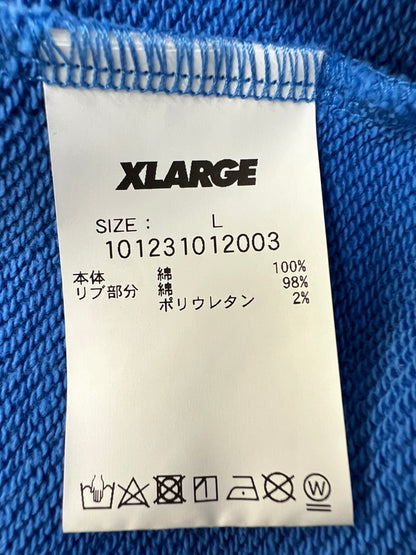 【中古品】【メンズ】 XLARGE エクストララージ RECORDS CREWNECK SWEATSHIRT 101231012003 レコーズ クルーネックスウェットシャツ トップス トレーナー 150-260830-kk-12-hon サイズ：L カラー：ブルー 万代Net店