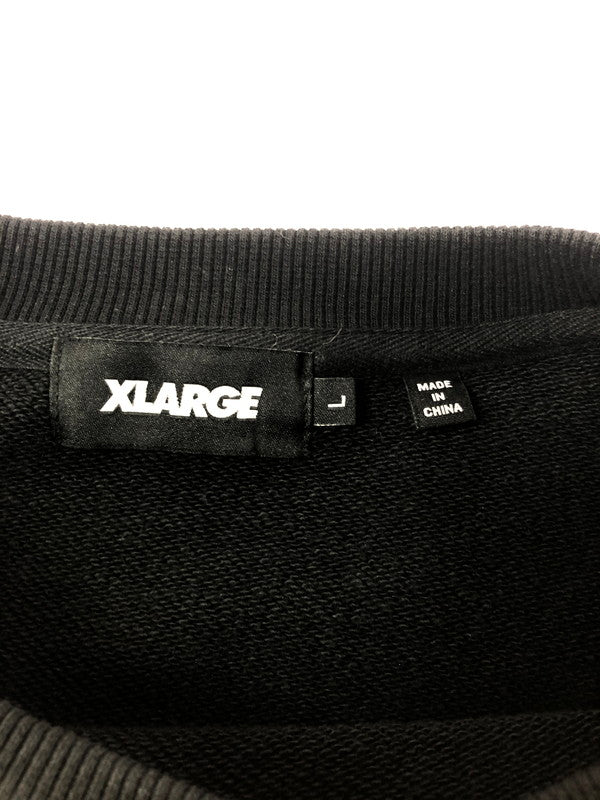 【中古品】【メンズ】 XLARGE エクストララージ HOCKEY CREWNECK SWEAT 101231012004 ホッケー クルーネック スウェット トレーナー 150-260516-na-18-tagh サイズ：L カラー：ブラック 万代Net店