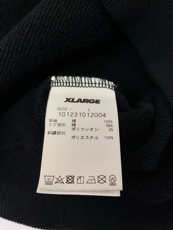 【中古品】【メンズ】 XLARGE エクストララージ HOCKEY CREWNECK SWEAT 101231012004 ホッケー クルーネック スウェット トレーナー 150-260516-na-18-tagh サイズ：L カラー：ブラック 万代Net店
