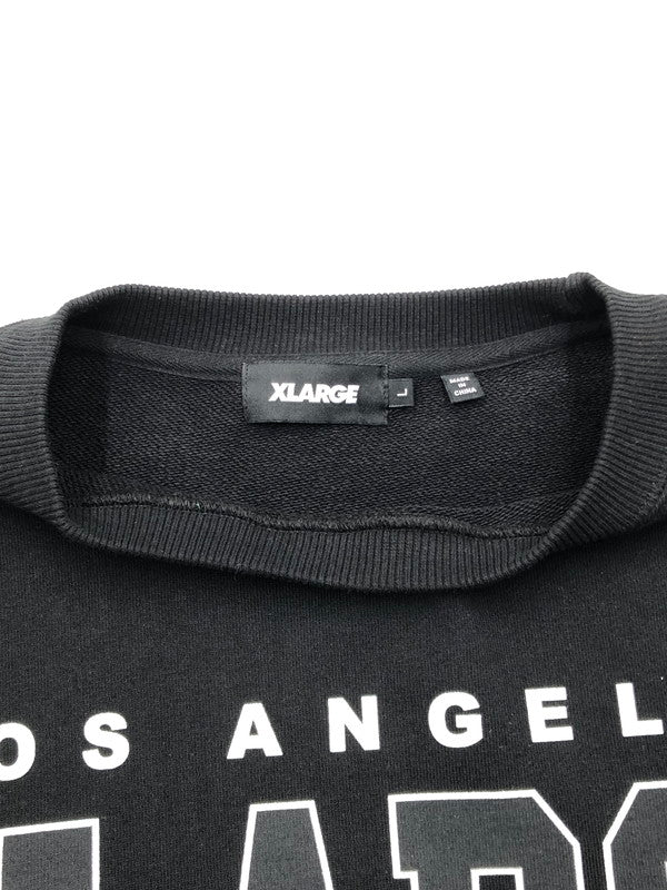 【中古品】【メンズ】 XLARGE エクストララージ HOCKEY CREWNECK SWEAT 101231012004 ホッケー クルーネック スウェット トレーナー 150-260516-na-18-tagh サイズ：L カラー：ブラック 万代Net店
