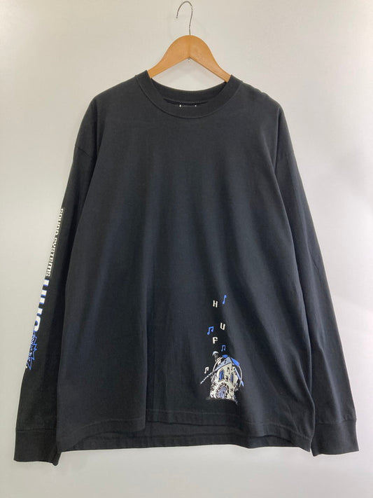 【中古美品】【メンズ】 HUF ハフ SOUNDSYSTEMS L S TEE 長袖Ｔシャツ トップス 150-240801-ks-16-min サイズ：XL カラー：ブラック 万代Net店