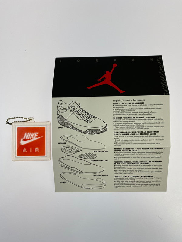 【中古品】【メンズ】 NIKE ナイキ 580775-160 AIR JORDAN 3 RETRO 88 160-240307-ks-08-min サイズ：27cm カラー：WHITE/FIRE RED‐CMNT GREY‐BLACK 万代Net店