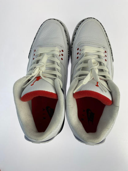 【中古品】【メンズ】 NIKE ナイキ 580775-160 AIR JORDAN 3 RETRO 88 160-240307-ks-08-min サイズ：27cm カラー：WHITE/FIRE RED‐CMNT GREY‐BLACK 万代Net店