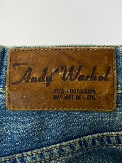 【中古品】【メンズ】 HYSTERIC GLAMOUR ヒステリックグラマー ANDY WARHOL DENIM PANTS スカルプリント スタッズデニムパンツ ボトムス 151-240315-yn-16-min カラー：インディゴ 万代Net店