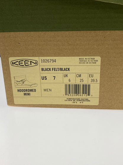 【中古品】【メンズ/レディース】 KEEN キーン 1026794 HOODROMEO MINI SNEAKERS スニーカー シューズ 靴 164-240315-ks-32-min サイズ：25cm カラー：BLACK FELT/BLACK 万代Net店