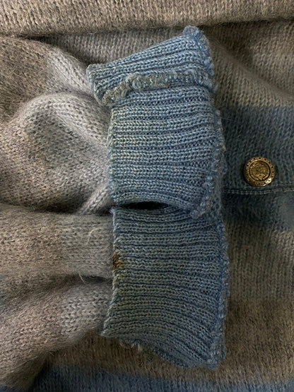 【中古品】【メンズ】 TOWNCRAFT タウンクラフト 60-70's WOOL MOHAIR KNIT CARDIGAN ウール モヘア ニットカーディガン トップス 146-240318-yn-09-min サイズ：L カラー：ライトブルー 万代Net店