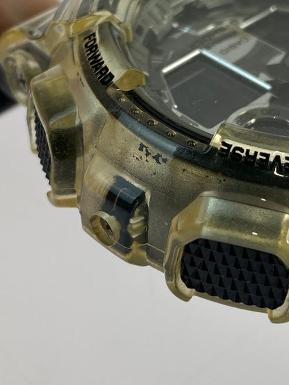 【中古品】【メンズ】 G-SHOCK ジーショック ”カモフラージュ スケルトンシリーズ”アナデジ クォーツ腕時計 GA-100SKC-1AJF 腕時計 時計 196-240321-jt-07-min カラー：シルバー/ブラック 万代Net店