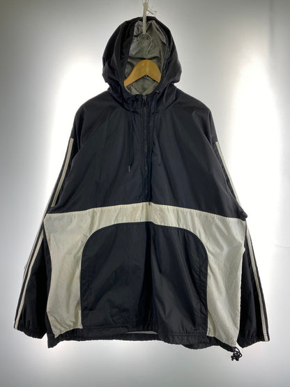 【現状渡し品】【メンズ】 adidas アディダス 90S NYLON HALF ZIP JACKET 1990年代 ナイロン ハーフジップ ジャケット メンズ アウター 146-260410-KS-18-min サイズ：XL カラー：ブラック 万代Net店