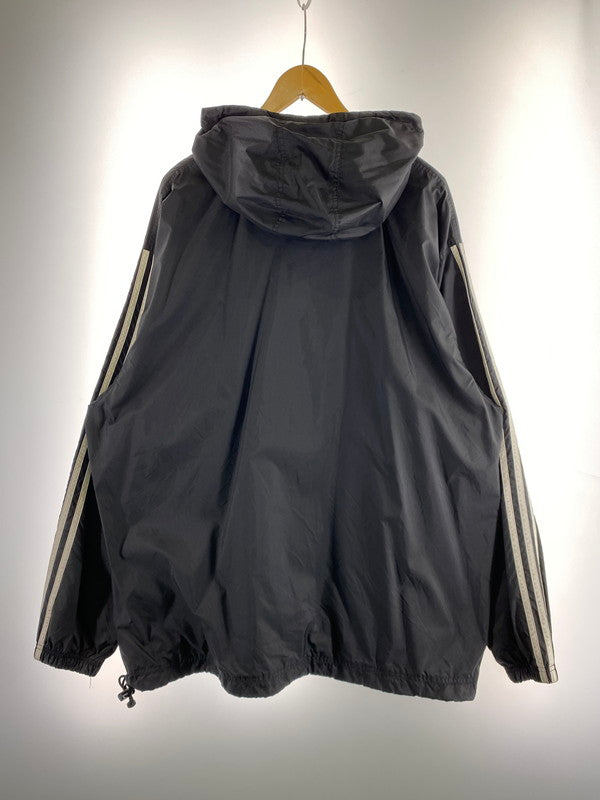 【現状渡し品】【メンズ】 adidas アディダス 90S NYLON HALF ZIP JACKET 1990年代 ナイロン ハーフジップ ジャケット メンズ アウター 146-260410-KS-18-min サイズ：XL カラー：ブラック 万代Net店