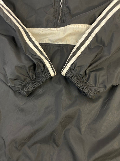 【現状渡し品】【メンズ】 adidas アディダス 90S NYLON HALF ZIP JACKET 1990年代 ナイロン ハーフジップ ジャケット メンズ アウター 146-260410-KS-18-min サイズ：XL カラー：ブラック 万代Net店