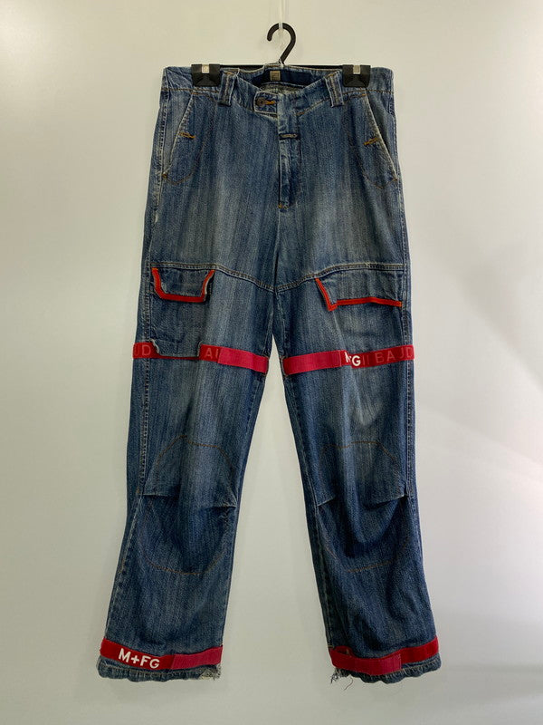 【現状渡し品】【メンズ】  MARITHE FRANCOIS GIRBAUD 90's SHUTTLE DENIM PANTS マリテフランソワジルボー シャトル デニムパンツ ボトムス 157-240831-yn-13-min サイズ：36 カラー：インディゴ 万代Net店