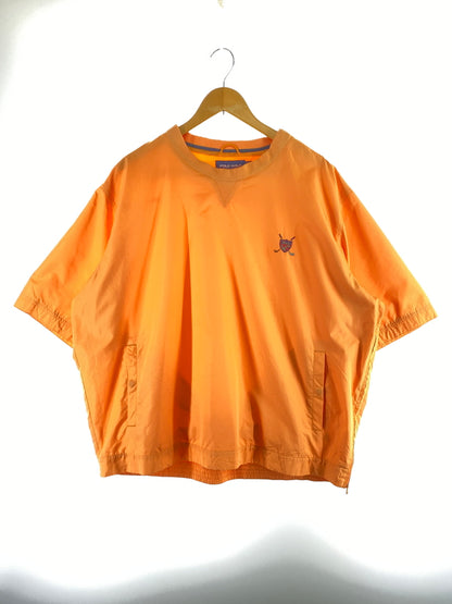 【中古品】【メンズ】 POLO GOLF ポロゴルフ ワンポイント刺繍ロゴ SS NYLON PULLOVER ナイロン プルオーバー 半袖 ショートスリーブ 146-260718-AS-66-min サイズ：XL カラー：オレンジ 万代Net店
